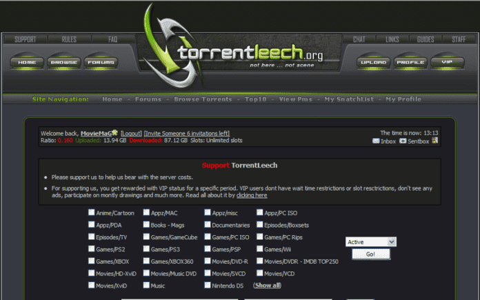 TorrentLeech.org 이제 비트코인을 받습니다. 1