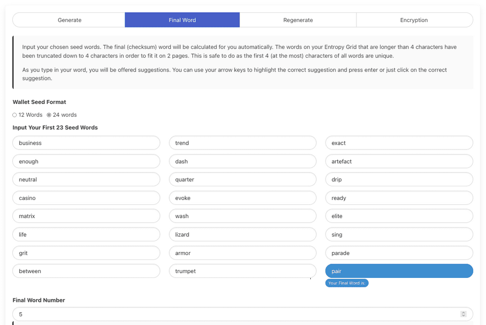 Border Wallets: A New Way to Create and Easily Memorize Bitcoin Seed Phrases 7