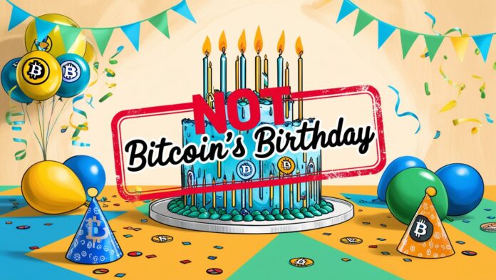 아니요, 오늘은 비트코인의 생일이 아닙니다. 1