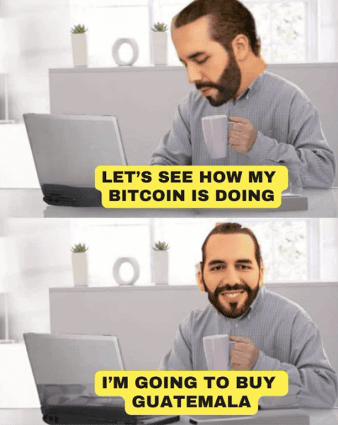 The Guatemalan Government Is Taking A Closer Look At Bitcoin — All Because Of A Meme 2 과테말라 정부가 비트코인에 더 가까운 시선을 두고 있습니다 — 모두 하나의 밈 덕분입니다. 3