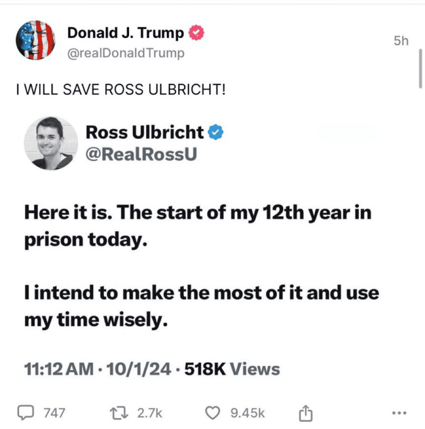 In One Week, Donald Trump Will Decide Ross Ulbricht's Fate 1 일주일 후, 도널드 트럼프가 로스 울브리히트의 운명을 결정할 것입니다. 2