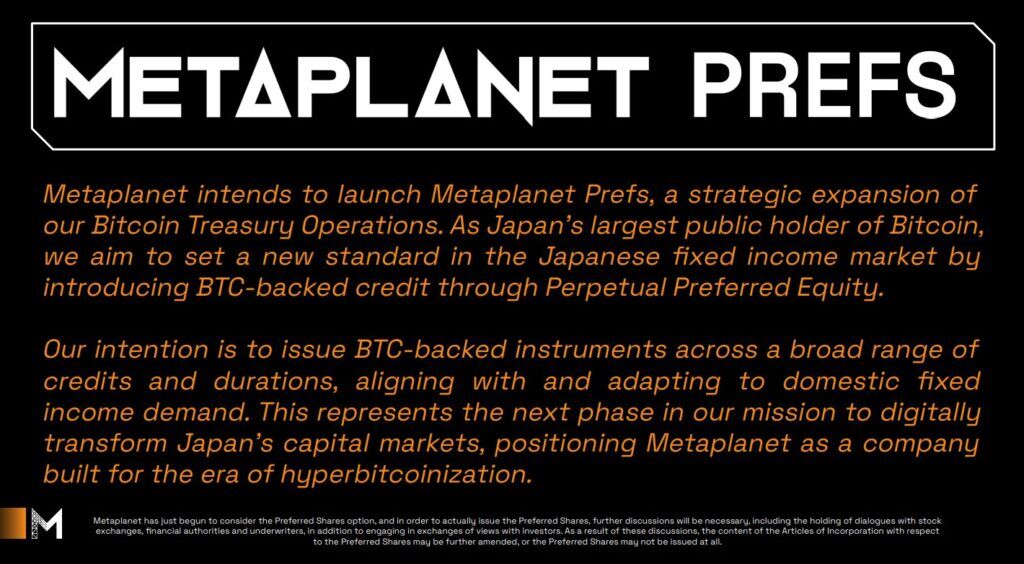 Metaplanet Triples Assets in Q2 With Bitcoin-Backed Preferred Shares for Japan’s Yield-Starved Market 2
